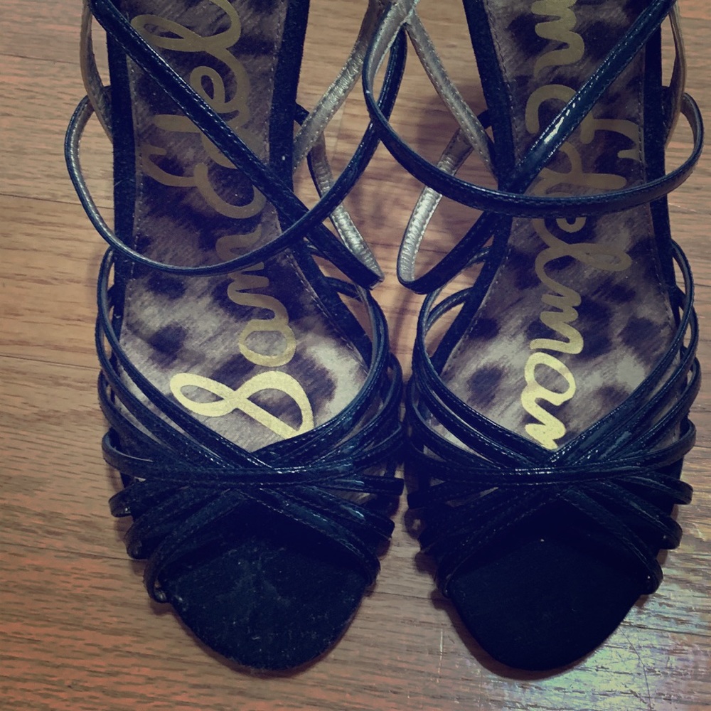 Black 4” strappy sandals